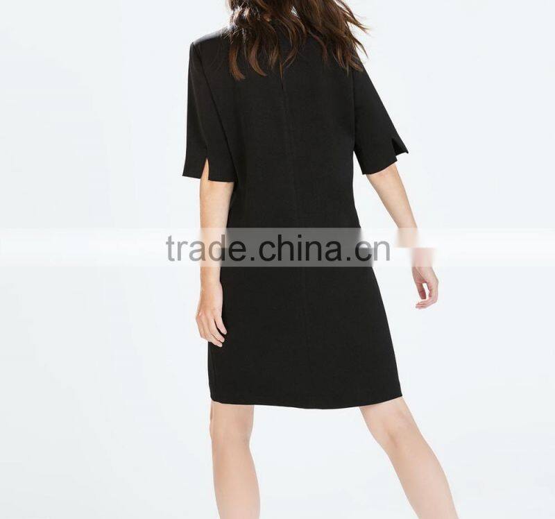 elegant quality ladies sexy party dress fashion wholesale new black lace and nude evening dress