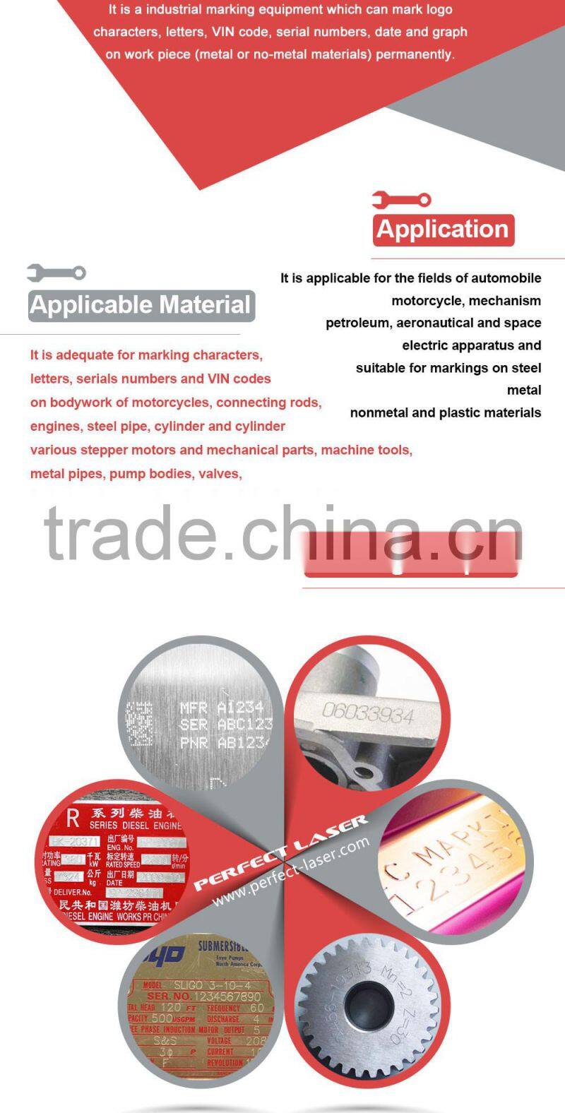 Hot Sale Dot Peen Pneumatic Marking Machine with Lowest Price from Perfect Laser