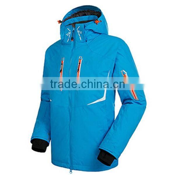 men custom outdoor wear snow jacket ski jacket with reflective printing