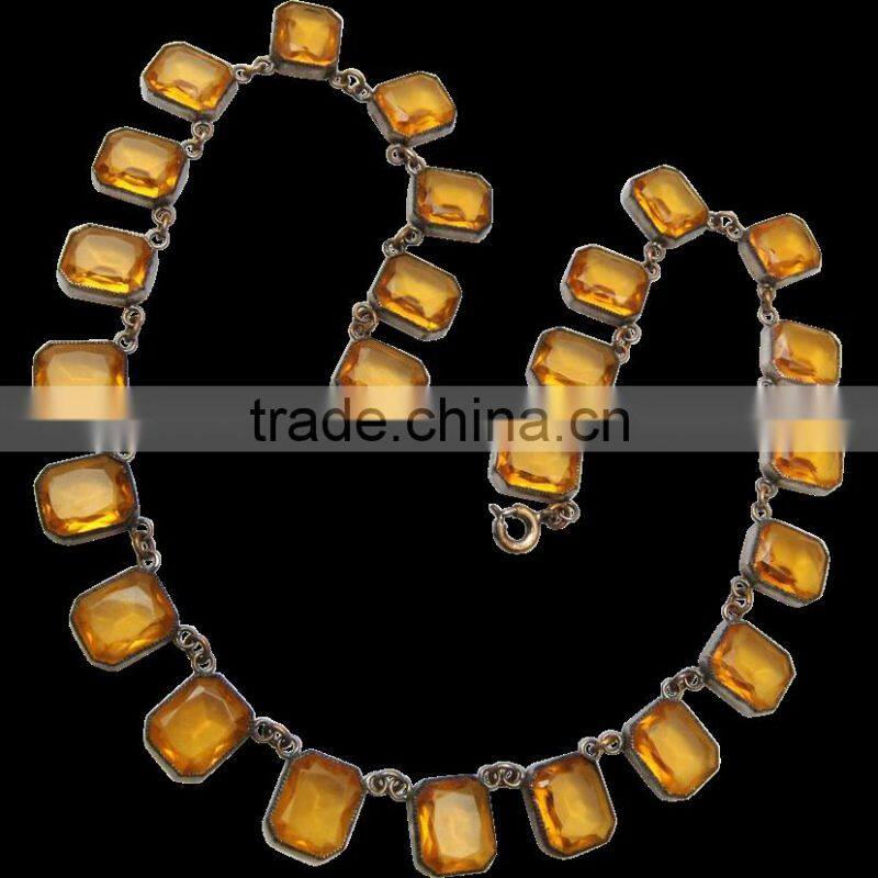 Topaz good quality octagon facets crystal fancy stone for ornaments