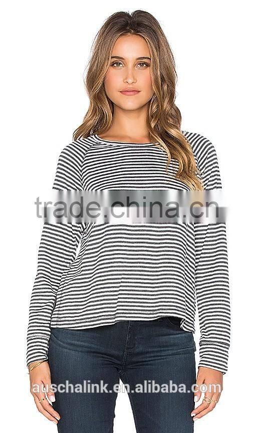 high quality comfortable breathable stripe long sleeve t shirt
