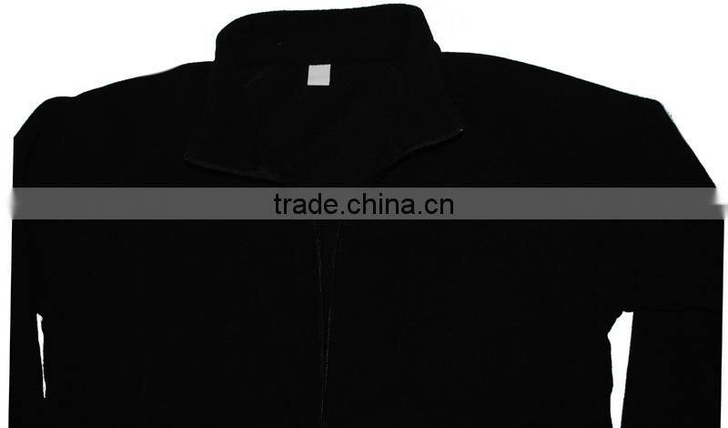 Hight quantity mens polar fleece black jacket