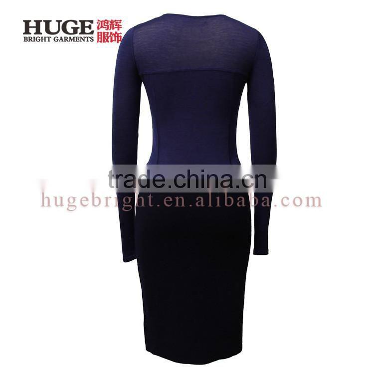 Silk And Wool Blend Kint Women Sweater Dress