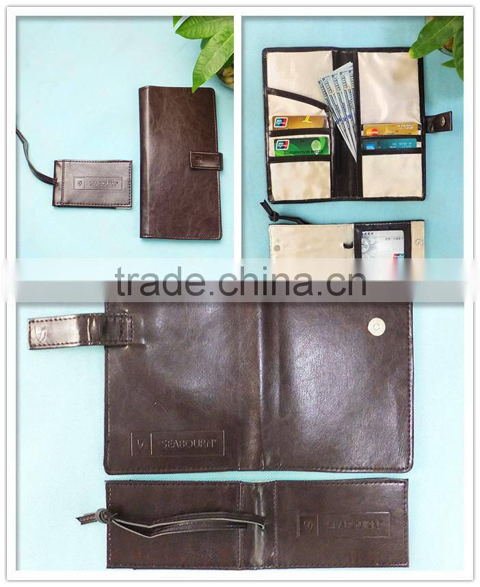 150602W Men's PU clutch carteira Crocodile Skin Style Bi-fold carteira