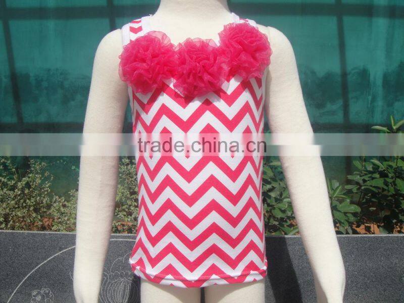 wholesale cotton chevron latest design baby top tank top