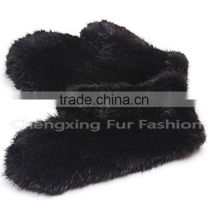 CX-A-60Q 2016 Wholesale Genuine Knitted Mink Fur Gloves