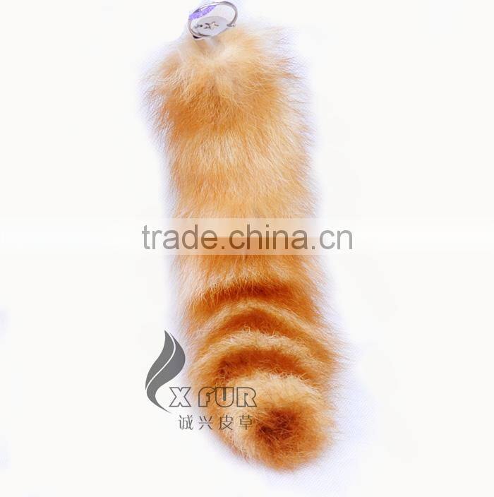 CX-R-04 Europe Fashion Raccoon Tail Fur Keychain