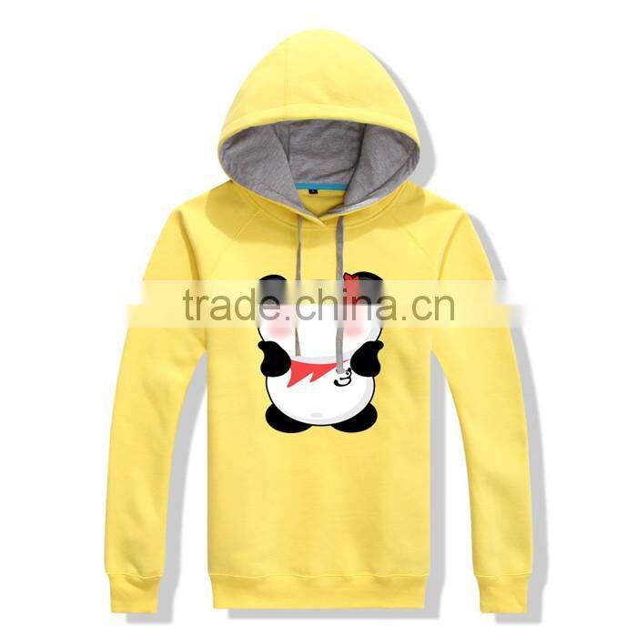 Customized trendy design lovely panda pritned hoodies for men