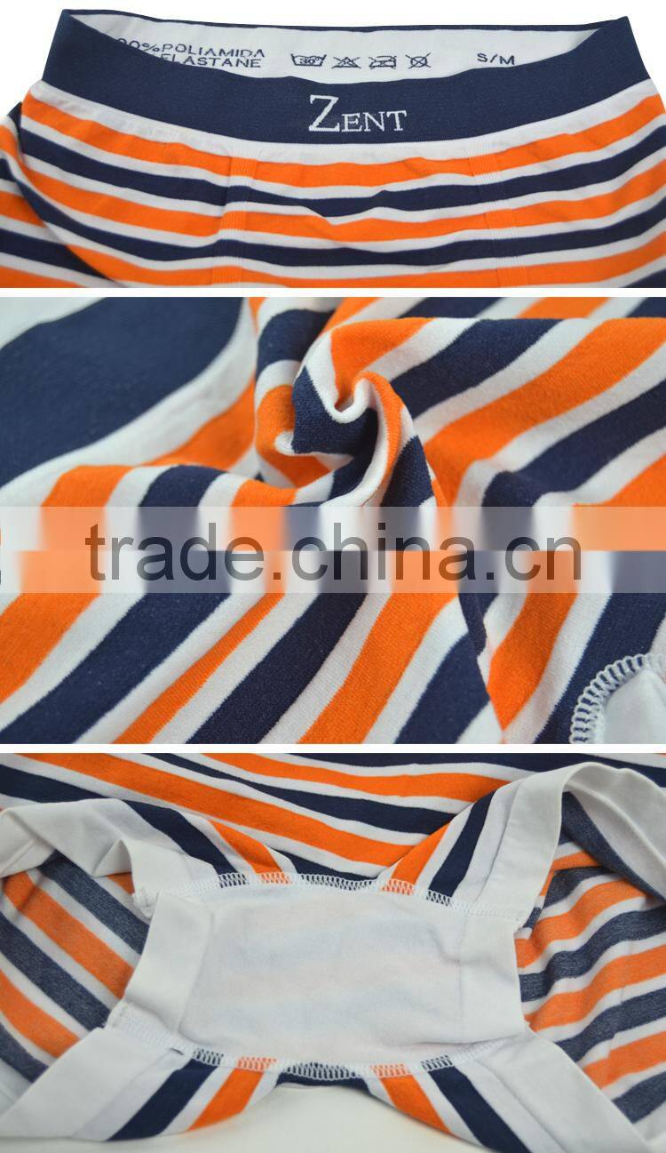 HSZ-0013 MENS boxer shorts with colorful stripes swim flat briefs handsome for man