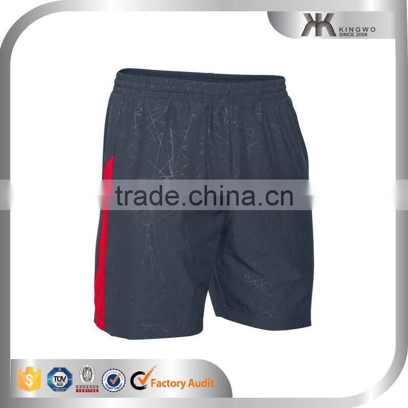 100 polyester shinny shorts sublimation printed with mesh lining