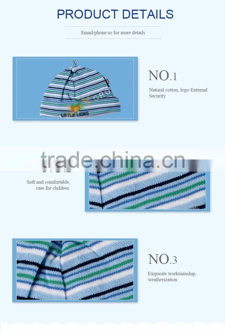 Custom striped knitted wholesale baby beret hats