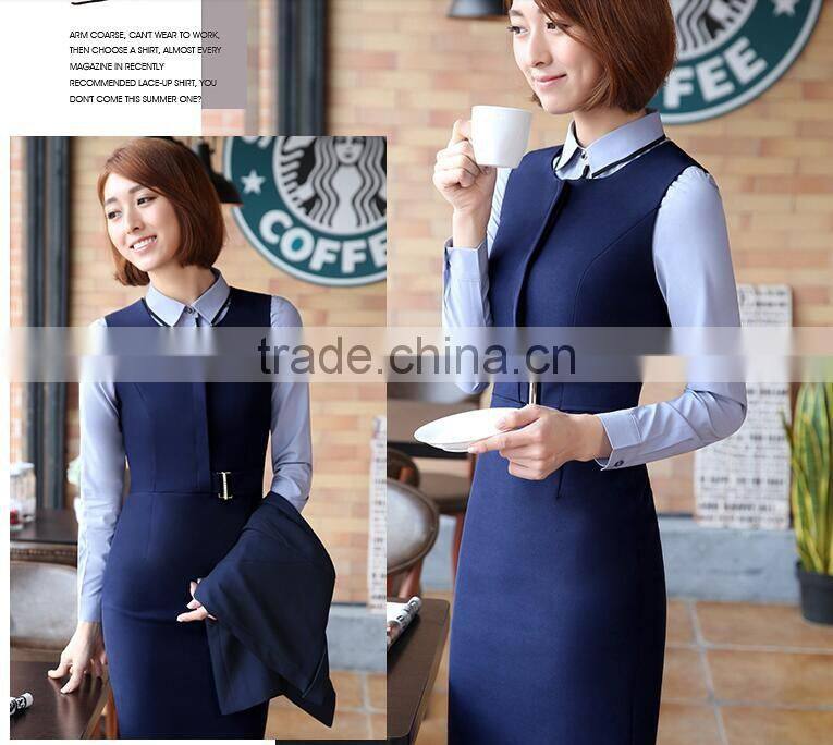 custom fashionable white blouse office dress european women's suit