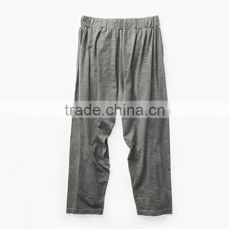 Comfy all cotton drop crotch fit easy drawstring waist womens harem pants