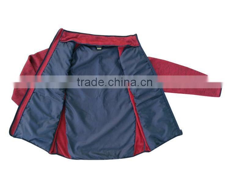 Mens softshell red sleeve sweater garments jacket knitted