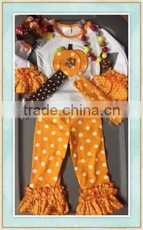 Turkey baby girl's clothes ruffle capri pants sets girls outfits thanksgiving day children outfits 2016 bulk wholesale kids set