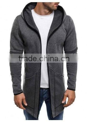 Men's 100% cotton heavyweight longline hoodies