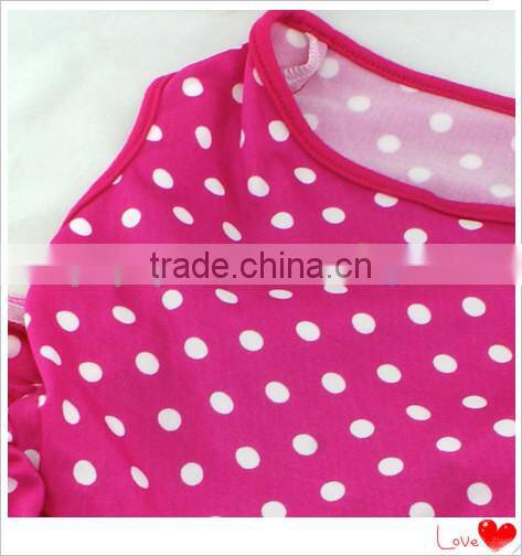 EN 71 Wholesale dog clothes pink dress with white dot for dog