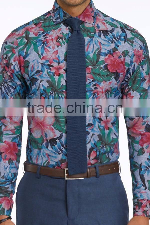 New coming floral shirt for men dress shirts latest deisgn