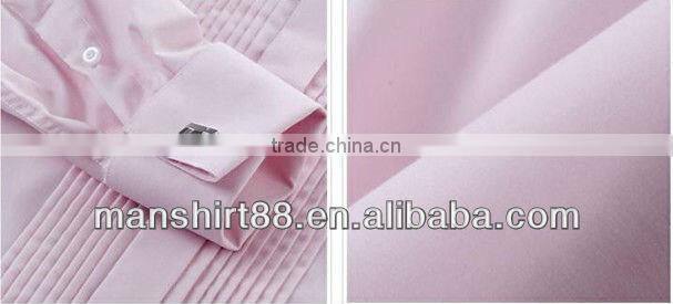 100%Cotton High quality Elegant style Newest White Wing-tip collar tuxedo shirt for men with french cuff