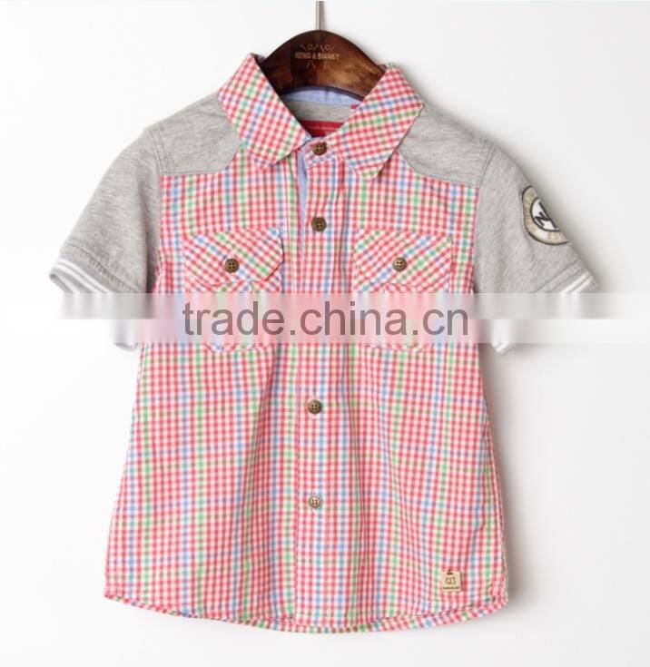 Summer cotton knit boys wear short sleeve children clothing kids shirt pattern of 2 3 4 5 6 7 8 9 10 years old