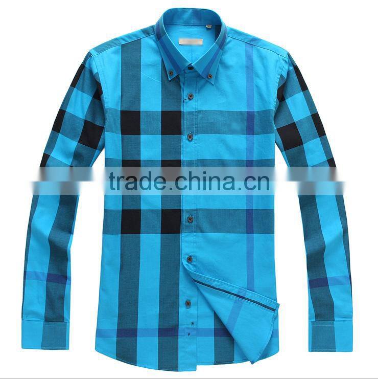 OEM latest fashion beautiful check pattern latest cotton shirt designs for men