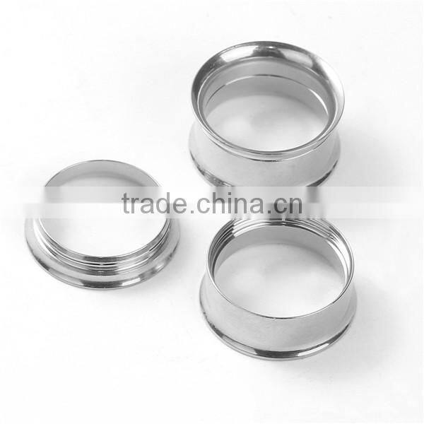 18mm Stainless Steel Ear Stretcher Expander Cylinder Silver Tone Fashion Ear Gauges