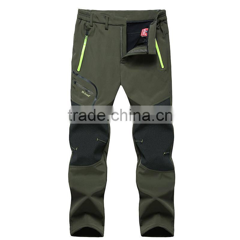 water proof fleeced skiing pants/ thermal unsex outdoor climbing hiking fishing skiing pants/ winder proof trousers