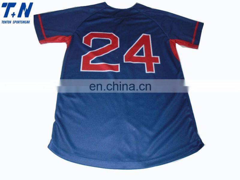 Custom sublimation unique blank baseball jersey with number