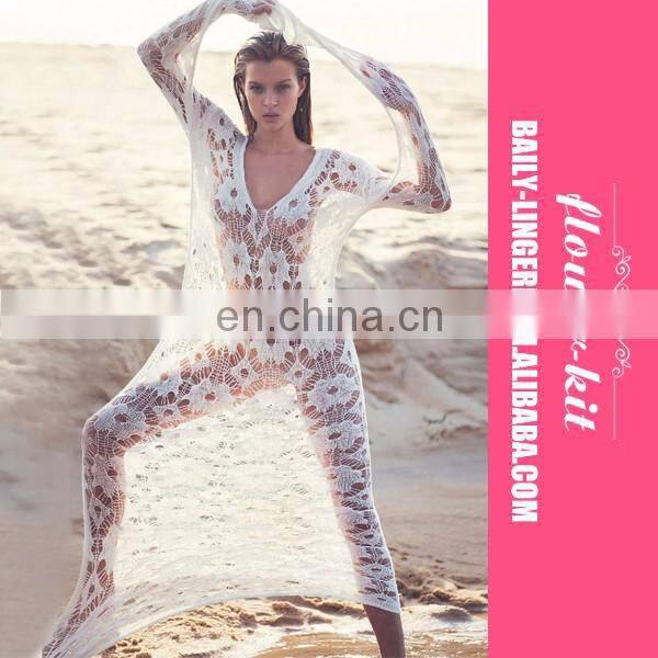 2017 Wholesale Sexy Hollow Out Knitted Beach Dress For Women