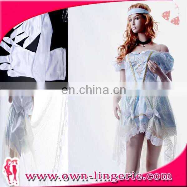 new arrival princess blue bow dress lady halloween costume