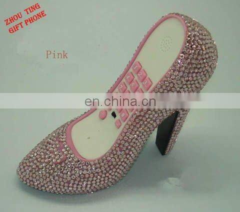 Diamond high-heeled shoe phone