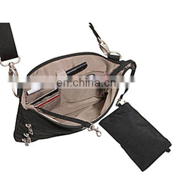 Rice white Big triple zipper shoulder bag