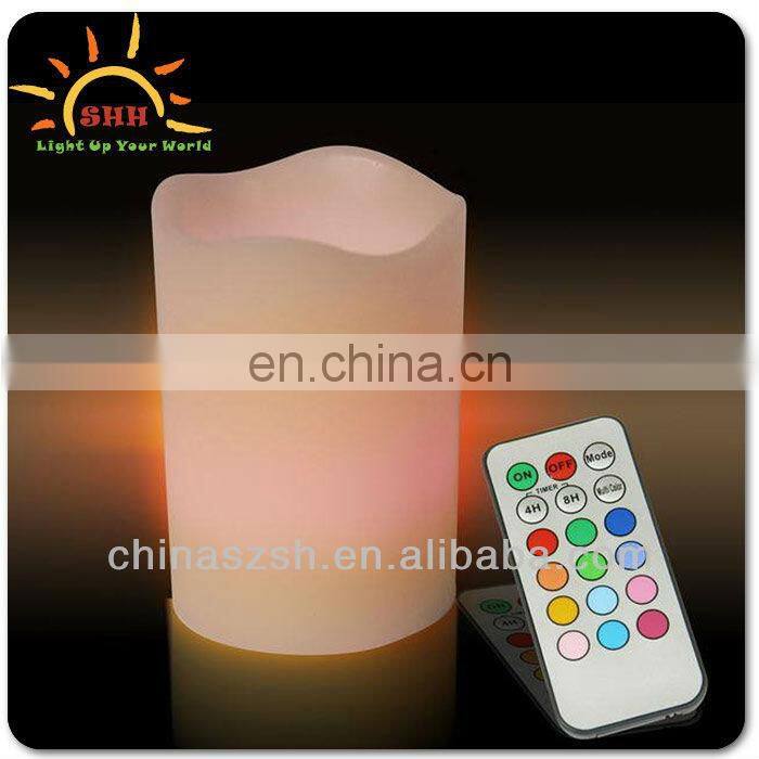 ABS material light E 14 LED flicker flame candle light bulbs with remote control
