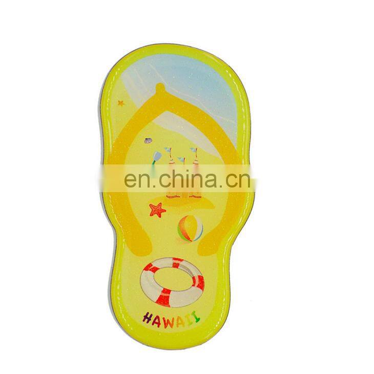 Wholesale Amazon Sale Cheap Promotional Gift Custom Home Style Glitter Epoxy Slipper Fridge Magnet