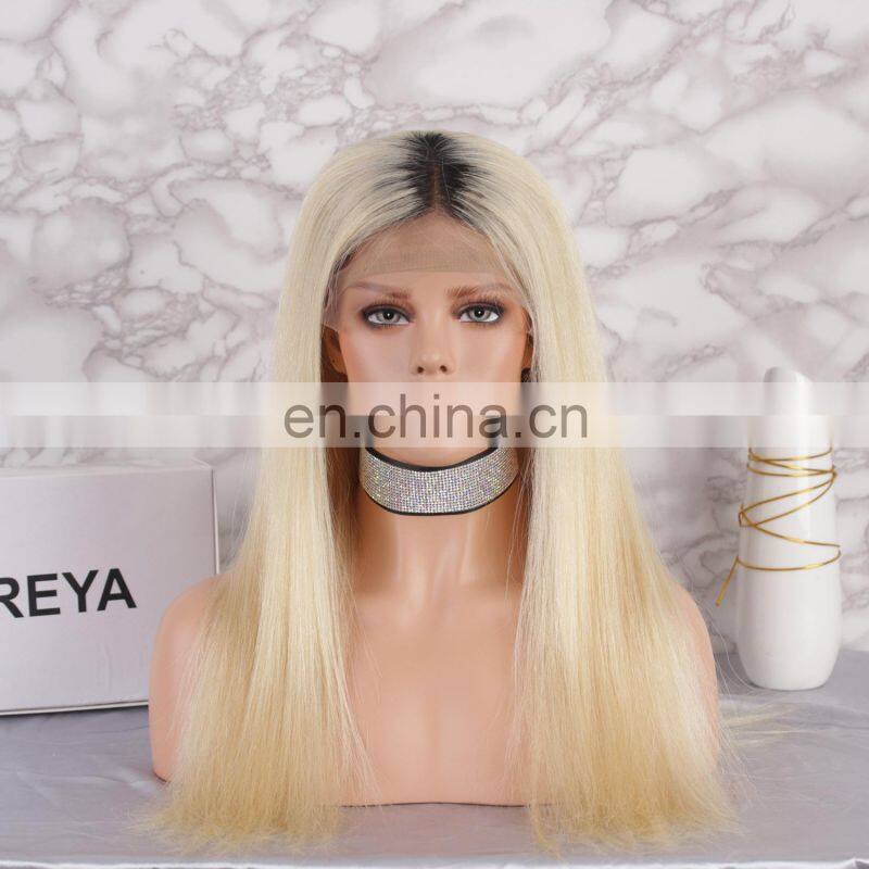 Milky way hair 100% brazilian Hair blonde wig lace front