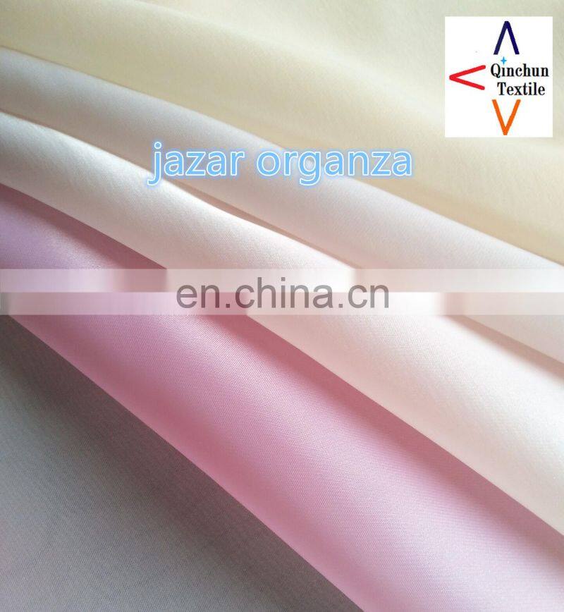 high quality glitter organza fabric for fashion dress