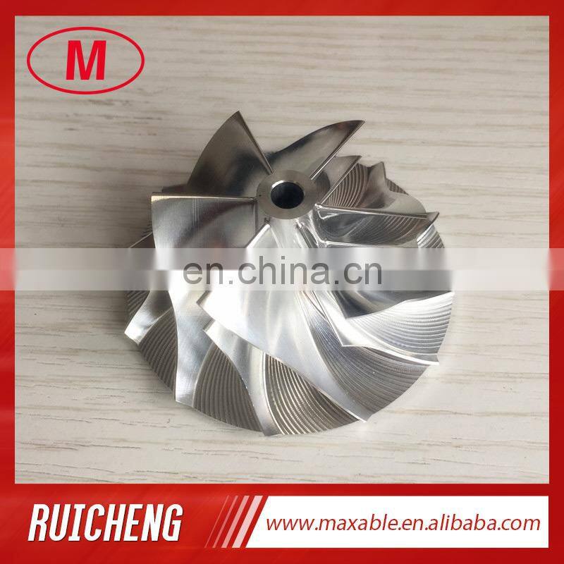 RHF4H 43.50/60.00mm 6+6 blades high performance turbo turbocharger aluminum 2618/Billet/milling compressor wheel