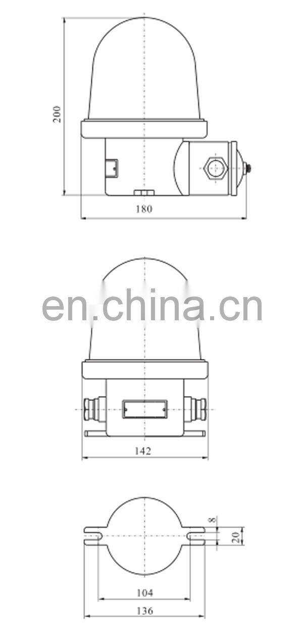 Emergency IP55 marine stainless steel led warning light