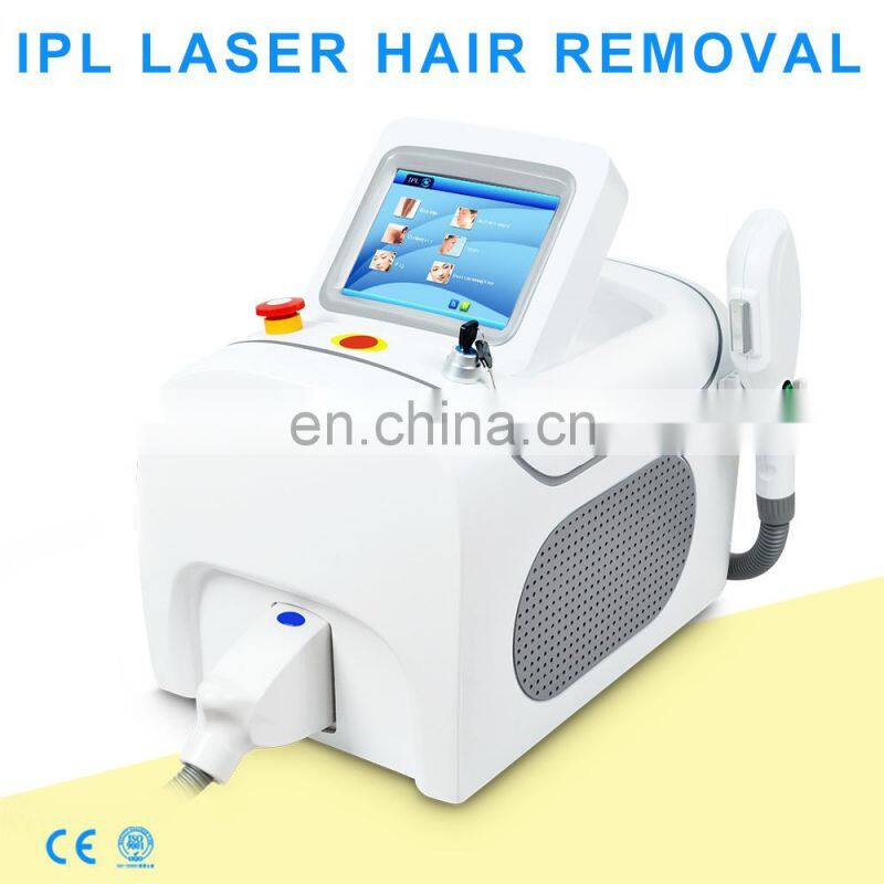 DPL Face Care System Skin Rejuvenation & IPL SHR Remove Hair Double Handle Vertical Machine
