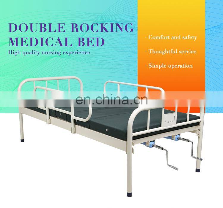 Cheap Price Medical Patient Used 2 Cranks Manual Hospital Bed