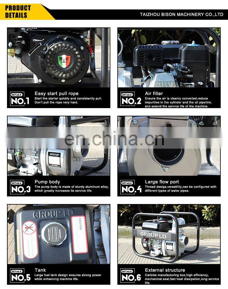 BS30 3inch 80mm Gasoline Water Pump Popular Product For Irrigate