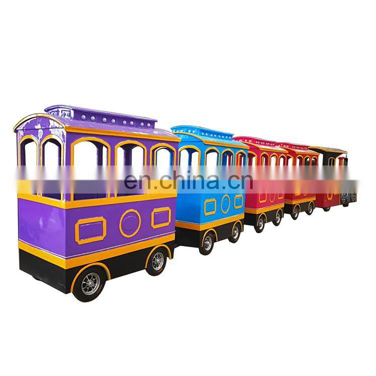 18/24/42 Seats Kids mini sightseeing Equipment amusement park ride electric trackless train