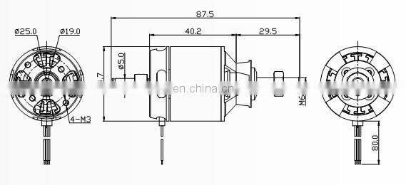 C3542 Brushless motor for large remotely controlled fixed-wing aircraft, brushless motor