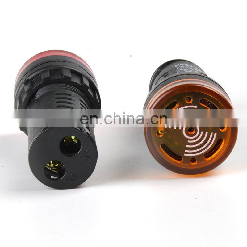 22mm AD16-22SM Flash LED Alarm Indicator Light Signal Lamp LED Active Buzzer Beep Indicator DC 12V 24V AC 110V 220V