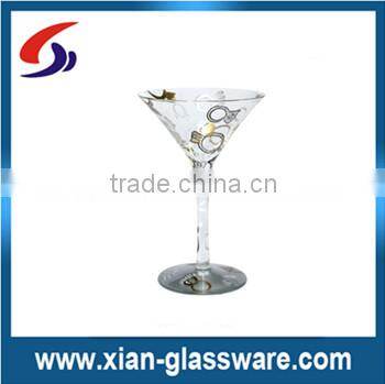 wholesales hand painted martini glass for wedding