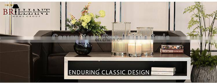 Unique Design Crystal Hand Blown Glass Table Lamp in Amber with Gray Lampshade Murano Glass Table lamps for Bedroom