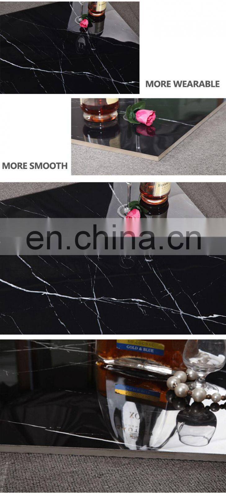 Popular design manufacturer polished dark black tile 600x600mm tile