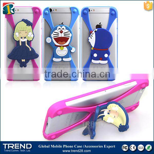 bumpers universal silicone stand cartoon silicone bumper case for 1~7 inches