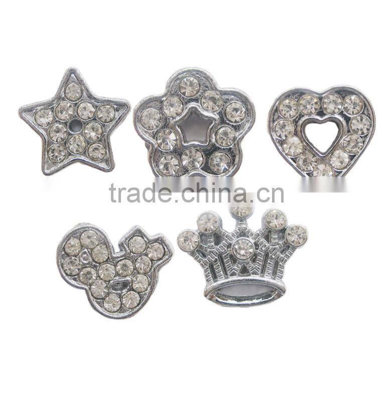2015 zinc alloy jewelry pig slide jewelry beads 8mm slide charm