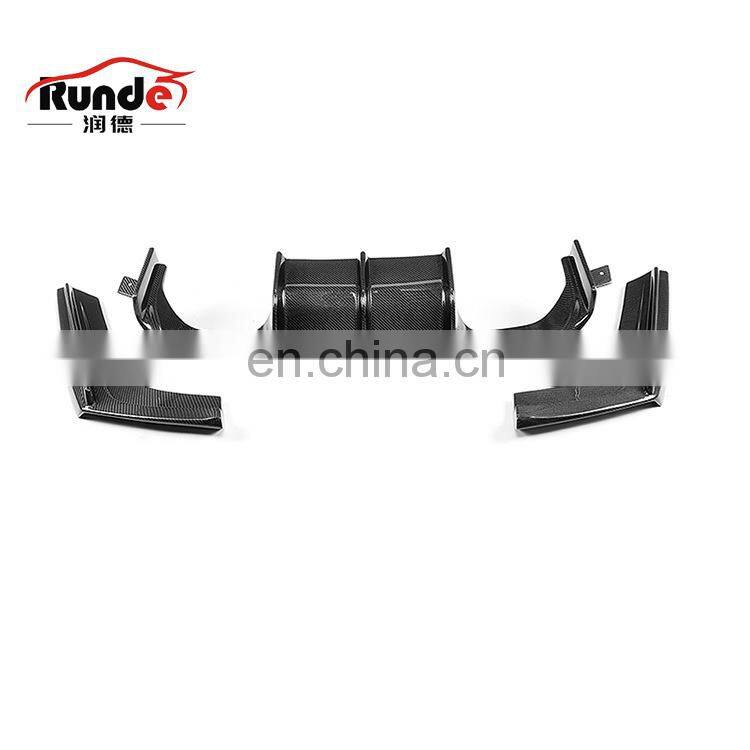 Runde Real Carbon Fiber Material Auto Car Small Body Kit With Rear Lip For 2012-2019 BMW M3 M4 F80 F82 rear lip